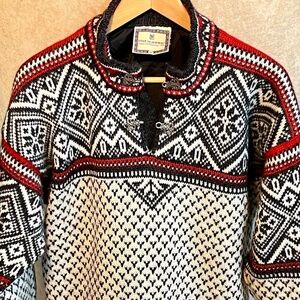 Dale of Norway 100% Pure Wool Pullover Sweater Polarwind Lining Men's Medium